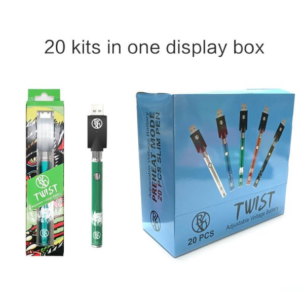 Battery Pen with 510 thread for carts Twist 450 package detail