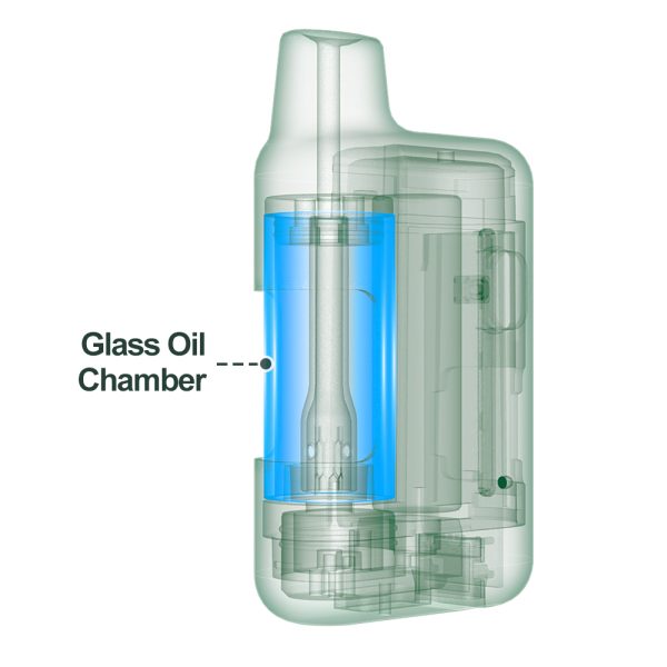 glass vape cartridges 1ml all glass chamber vape pen X2