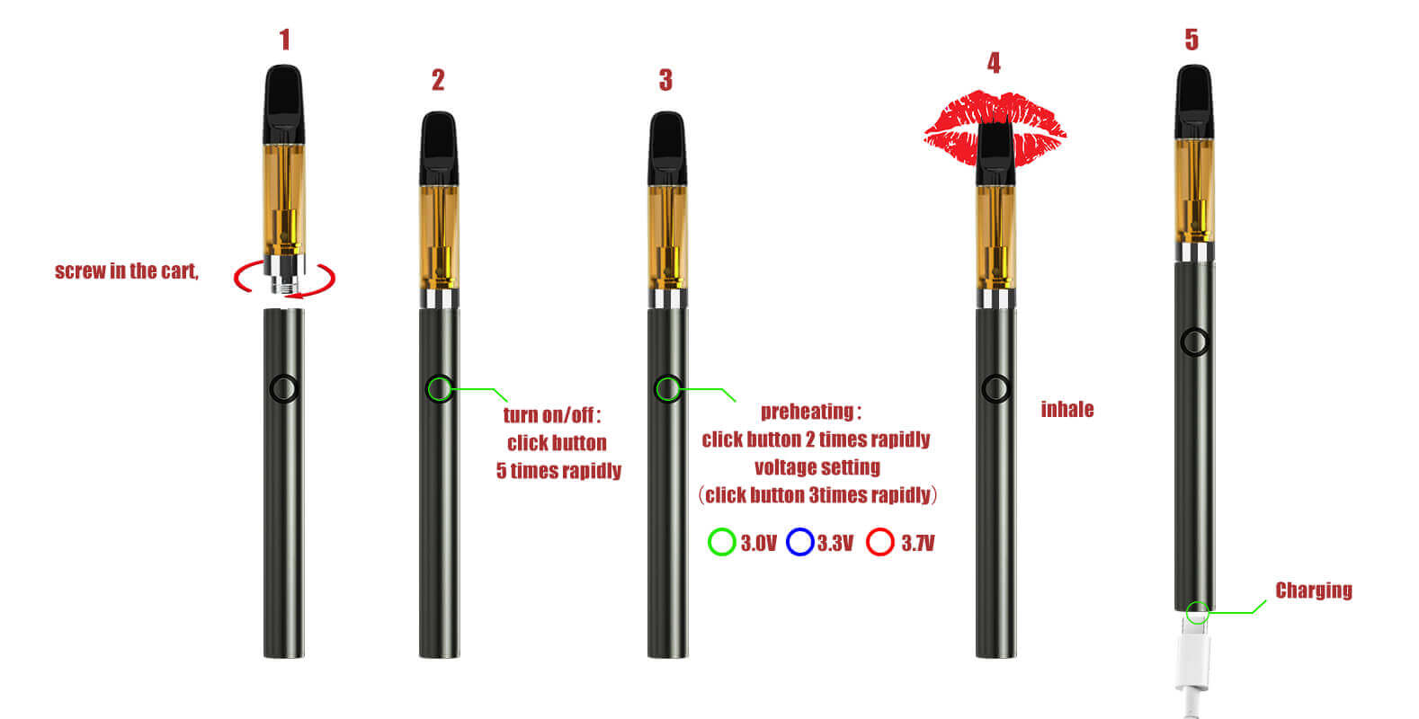 variable voltage vape pen instructions