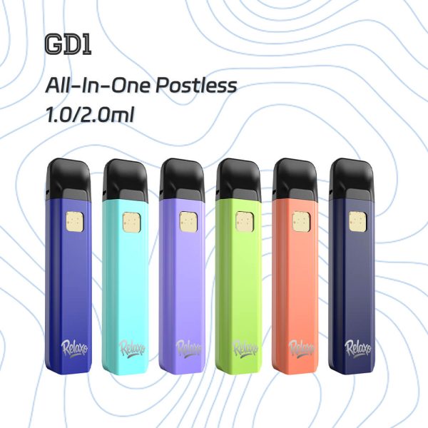 2 gram carts ceramic heat coil buttonless vape pen color carts GD1