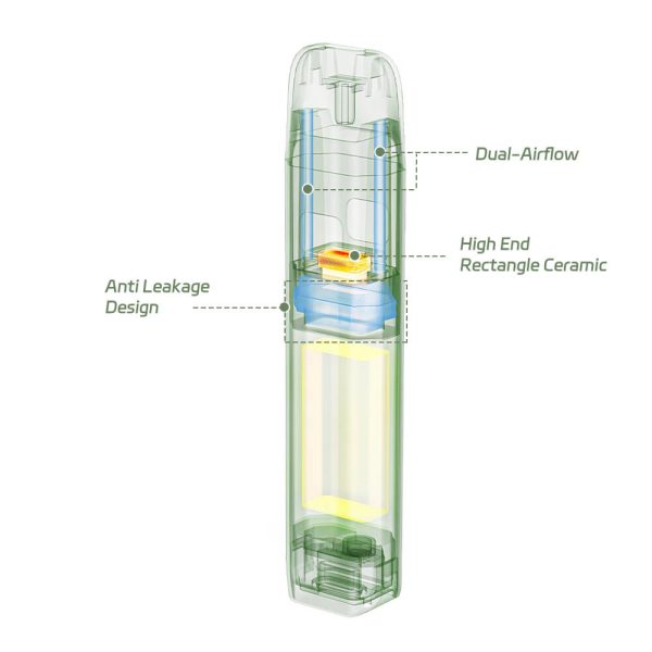 ceramic heating coil vape pens wholesale dual-airflow GD1